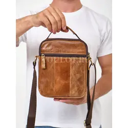 Мужская барсетка Ruff Ryder через плечо из натуральной кожи базовая