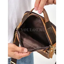 Мужская барсетка Ruff Ryder через плечо из натуральной кожи базовая