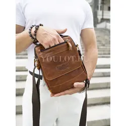 Мужская сумка через плечо из кожи Ryff Ryder классического дизайна