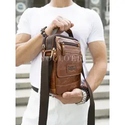 Мужская сумка через плечо из кожи Ryff Ryder классического дизайна