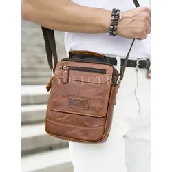 Мужская сумка через плечо из кожи Ryff Ryder классического дизайна