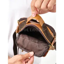 Кожаная сумка на плечо мужская повседневная Ruff Ryder