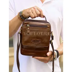 Сумка через плечо Ruff Ryder, барсетка из натуральной кожи