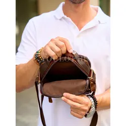 Сумка через плечо Ruff Ryder, барсетка из натуральной кожи