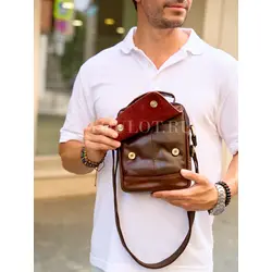 Сумка через плечо Ruff Ryder, барсетка из натуральной кожи