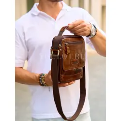 Сумка через плечо Ruff Ryder, барсетка из натуральной кожи