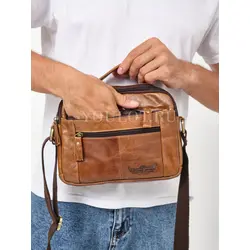 Мужская барсетка на плечо Ryff Ryder из кожи для города