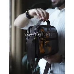 Мужская кожаная барсетка Ryff Ryder через плечо для города