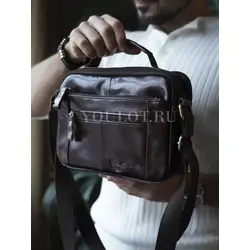 Мужская кожаная барсетка Ryff Ryder через плечо для города