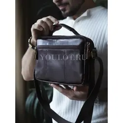 Мужская кожаная барсетка Ryff Ryder через плечо для города