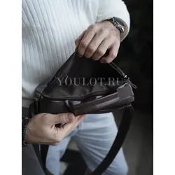 Мужская кожаная барсетка Ryff Ryder через плечо для города