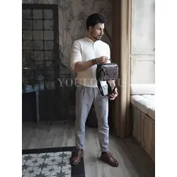 Мужская кожаная барсетка Ryff Ryder через плечо для города