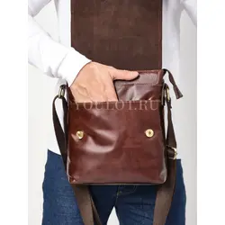 Кожаная сумка через плечо мужская офисная Ryff Ryder