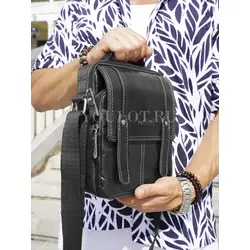 Сумка мужская на плечо из натуральной кожи Ryff Ryder