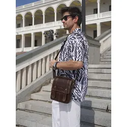 Сумка мужская на плечо из натуральной кожи Ryff Ryder