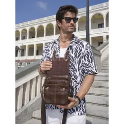 Сумка мужская на плечо из натуральной кожи Ryff Ryder