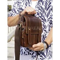 Сумка мужская на плечо из натуральной кожи Ryff Ryder