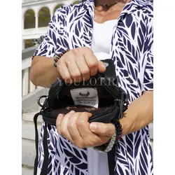 Сумка мужская через плечо из натуральной кожи Ryff Ryder черная