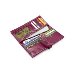 Женский кошелек из натуральной кожи Briefcase розово-пурпурный