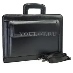 Папка-сумка мужская Briefcase 2881-18 BLACK с выдвижными ручками