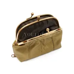 Изысканный женский кошелек Briefcase 391243/0 для банкнот и монет из натуральной кожи золотой