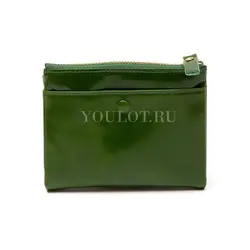 Маленький кошелек женский Briefcase кожаный зеленый