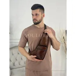 Сумка на плечо мужская из натуральной кожи Briefcase 6023#