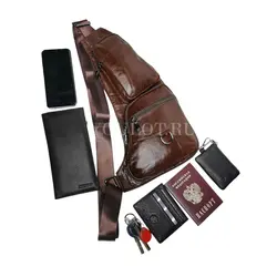 Сумка на плечо мужская из натуральной кожи Briefcase 6023#