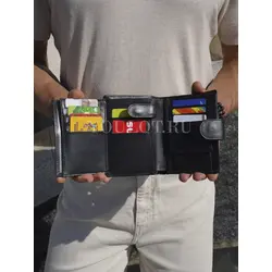 Мужское портмоне Briefcase 9050 BL из натуральной кожи