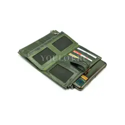 Практичный женский кошелек из кожи Briefcase C2156 с отделением для телефона темно-зеленый