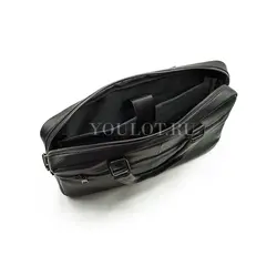 Мужской кожаный портфель Briefcase KA8218-8 Black для работы и повседневного использования
