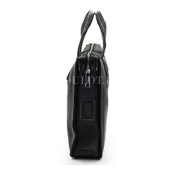 Мужской кожаный портфель Briefcase KR2804 Black через плечо для документов