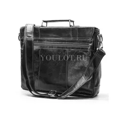 ​Портфель мужской кожаный Briefcase MB074 Black для документов и гаджетов