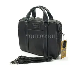 Мужской кожаный портфель Ruff Ryder 1810 для работы и повседневного использования