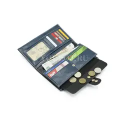 Кошелек женский из натуральной кожи Briefcase синий