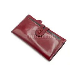 Кошелек женский натуральная кожа Briefcase красный