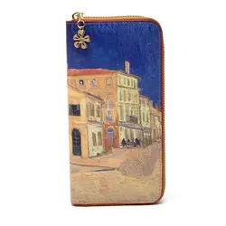 Кошелек женский Briefcase с рисунком кожаный