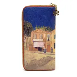 Кошелек женский Briefcase с рисунком кожаный