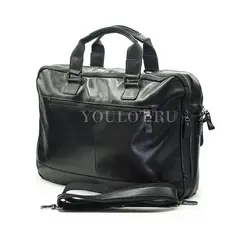 Мужской кожаный портфель Briefcase СМ1\Г BLACK (1) для документов и ноутбука