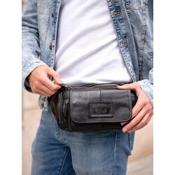 Сумка через плечо, бананка из натуральной кожи Ruff Ryder