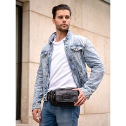 Сумка через плечо, бананка из натуральной кожи Ruff Ryder