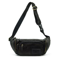 Сумка через плечо, бананка из натуральной кожи Ruff Ryder