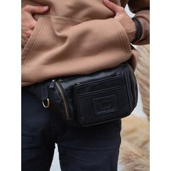 Сумка через плечо, бананка из натуральной кожи Ruff Ryder