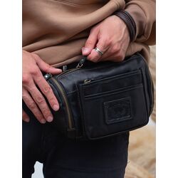 Сумка через плечо, бананка из натуральной кожи Ruff Ryder