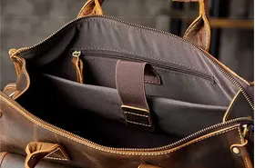 Мужской портфель 893429-12D из воловьей кожи