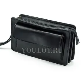 Клатч мужской с карманом для телефона Briefcase 302 BLACK