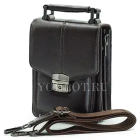 Барсетка мужская вертикальная Briefcase D28-15 с ручкой и ремнем