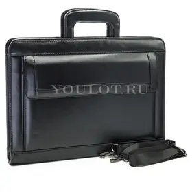 Папка-сумка мужская Briefcase 2881-18 BLACK с выдвижными ручками