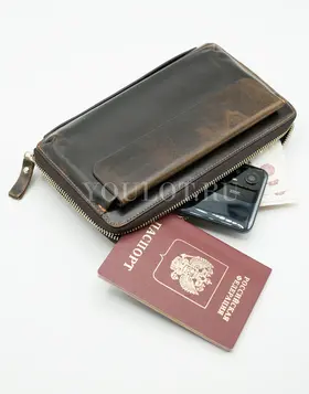 Клатч из натуральной кожи, кошелек - портмоне Briefcase 9043