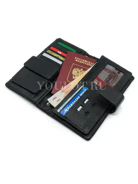 Мужской кожаный клатч Briefcase 0889 на кнопке